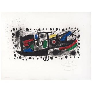 JOAN MIRÓ, Star Scene, Signed in pencil, Lithography LXVI / CLX, 16.1 x 24.4" (41 x 62 cm)
