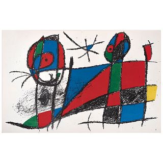 JOAN MIRÓ, Litografía original VI, from the suite 12 Litografías originales 1972, Unsigned, Lithography without print number, 12.4 x 19.5" 