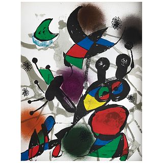 JOAN MIRÓ, Litografía original II, from the suite 12 Litografías originales 1972, Unsigned, Lithography without print number, 11.8 x 9.4" 