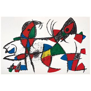 JOAN MIRÓ, Litografía original X, from the suite 12 Litografías originales 1972, Unsigned, Lithography without print number, 12.4 x 19.5"