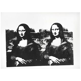ANDY WARHOL, Mona Lisa, Stamp on back, Serigraphy without print number, 19.2 x 30.7" (49 x 78 cm)