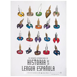 GUSTAVO AMÉZAGA, VII Congreso Internacional Historia de la Lengua Española, Unsigned, Stamp, Serigraphy without print number, 37.4 x 27.5" (95 x 70cm)