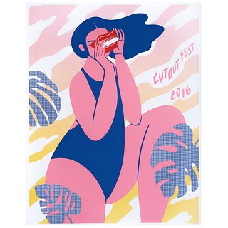 HILDA PALAFOX, Cut out Fest 2016, Unsigned, Stamp, Serigraphy without print number, 33.4 x 25.9" (85 x 66 cm)