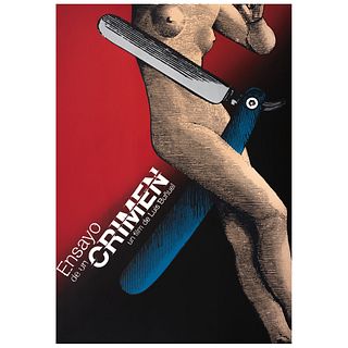 GUSTAVO AMÉZAGA, Ensayo de un crimen, Un film de Luis Buñuel, Unsigned, Stamp, Serigraphy without print number, 35.8 x 25.1" (91 x 64 cm)