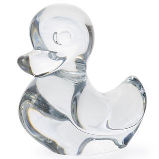 Daum Crystal Duck Figurine