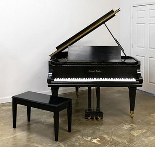 MASON & HAMLIN EBONY GRAND PIANO, MODEL A