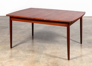 DANISH MID CENTURY MODERN DINING TABLE, TWO LEAVES