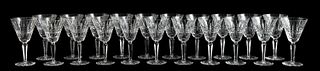 SET, 21 WATERFORD "GLENMORE" WATER GOBLETS
