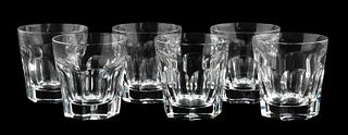 SIX BACCARAT HARCOURT GLASS TUMBLERS