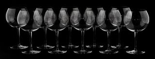 SET OF 10 BACCARAT CRYSTAL "TASTEVIN" WINE GLASSES