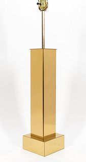 CURTIS JERE, SCULPTURAL BRASS TABLE LAMP, 1976