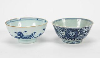 TWO, CHINESE BLUE & WHITE CARGO BOWLS, CHRISTIES