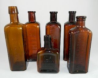Medicine - 6 amber bottles