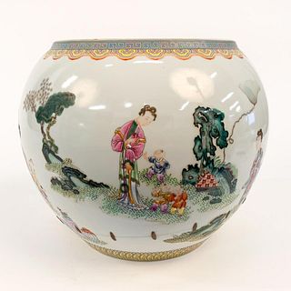 CHINESE QING STYLE FAMILLE ROSE JARDINIERE