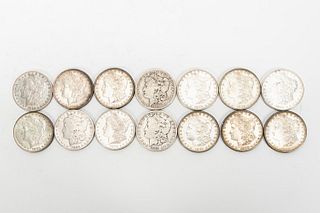 14 $1 MORGAN 1879-1886 - SILVER COINS