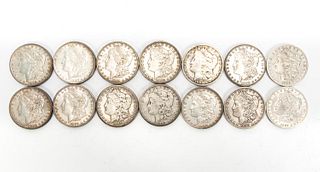 14 $1 MORGAN 1897-1900 - SILVER COINS