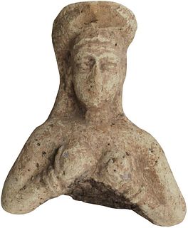Ancient Eastern Greek Terracotta Female Bust c.4th century BC.