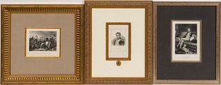 IMAGES OF NAPOLEON, COLLECTION OF 3, FRAMED