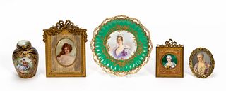 FIVE DECORATIVE FRENCH ARTICLES, INCL. SEVRES