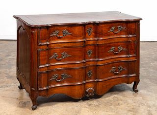 PROVINCIAL FRENCH CHERRY 3-DRAWER COMMODE