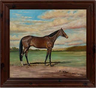 JACK BRYANT, EQUESTRIAN OIL ON CANVAS