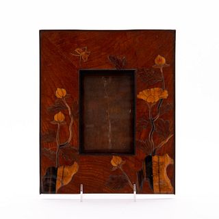EARLY 20TH CENTURY ART NOUVEAU MARQUETRY FRAME