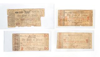 BANK OF ATHENS 1862 & 1863 FRACTIONAL CURRENCY