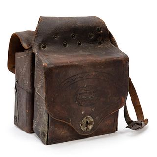 1870'S, ELLIOT'S PATENT MEDICAL SADDLE BAGS, 30PC