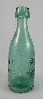 Soda - round emerald green bottle