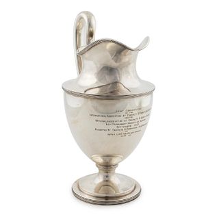 KIRK & SONS, STERLING WATER PITCHER, GOLF TROPHY