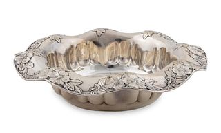TIFFANY & CO. STERLING SILVER FLORAL BOWL