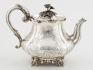 CHARLES REILY & GEORGE STORER SILVER TEAPOT