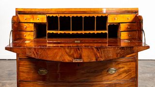 GEORGE III BOW FRONT BUTLERS DESK