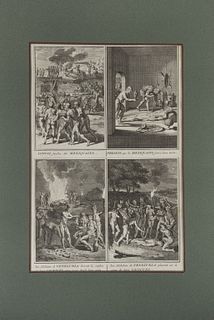 Picart, Bernard. Escenas Ceremoniales y Costumbres Religiosas. Amsterdam, 1721 - 1723. Grabados. Piezas: 5.