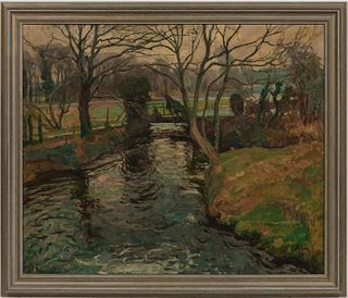 JAMES PARK, WHERE THE TROUT RISE, OIL ON CANVAS