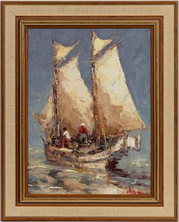 FRITS LUCIEN OHL, "CHINESE JUNK" OIL, CHRISTIES
