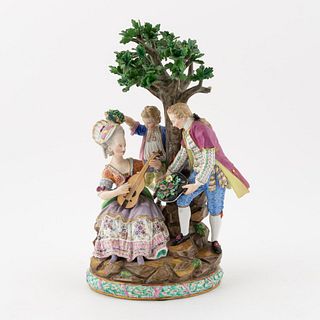 19TH CENTURY, MEISSEN FIGURAL TREE GROUPING