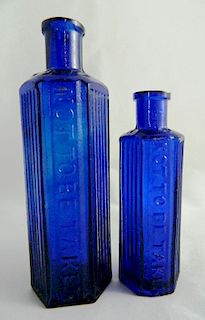 Poison - 2 cobalt bottles
