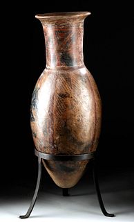 Narino Pottery Bullet Amphora w/ Negative Resist Motifs