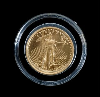 22kK YG 1/4 Oz American Eagle Bullion Coin 2001