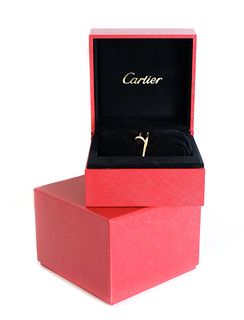 Attr. Cartier 18K YG Diamond Nail Bracelet