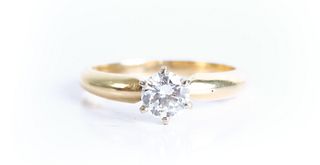 14K Yellow Gold Engagement Ring w/.50ct Diamond