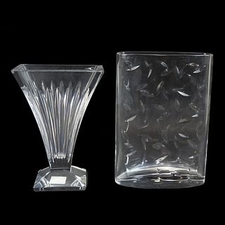 Two (2) Vintage Cut Crystal Vases