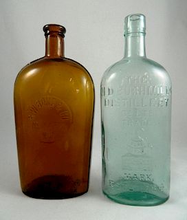 Whiskey - 2 oval bottles