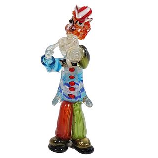 Mid Century Murano Art Glass Clown Figurine