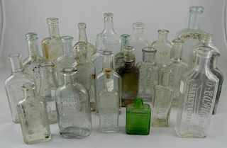 25 Miscellaneous glass bottles