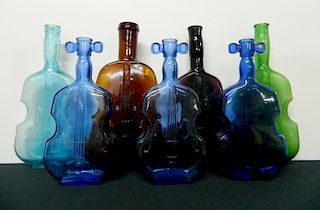 Figural bottles - 7 violin