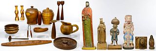 Wood Accessory and Figurine Assortment