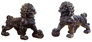 Asian Style Resin Foo Dogs