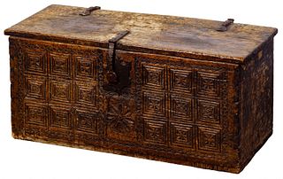 African Carved Wood Trunk